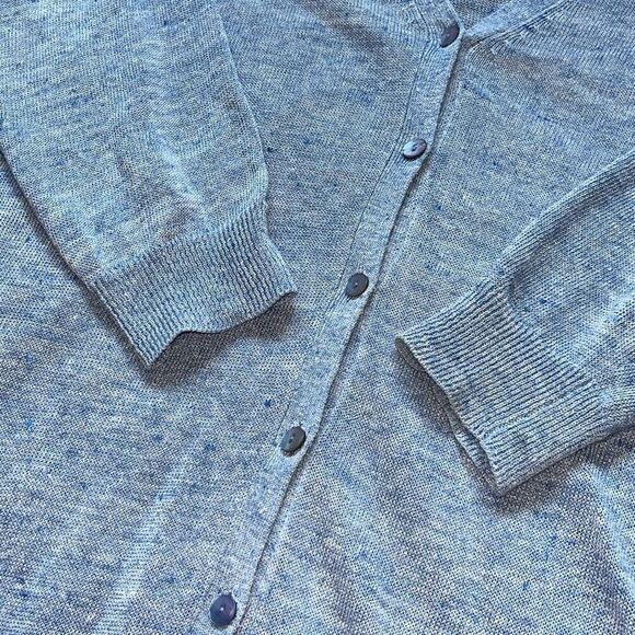 Eileen Fisher Womens Oversized Linen Cardigan  Open Knit V Neck Button Down XS - Picture 9 of 12